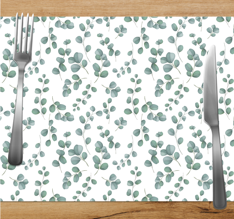 Set de table design bois motif feuilles d'eucalyptus - TenStickers