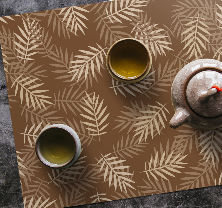 Set de table design bois motif feuilles naturelles - TenStickers