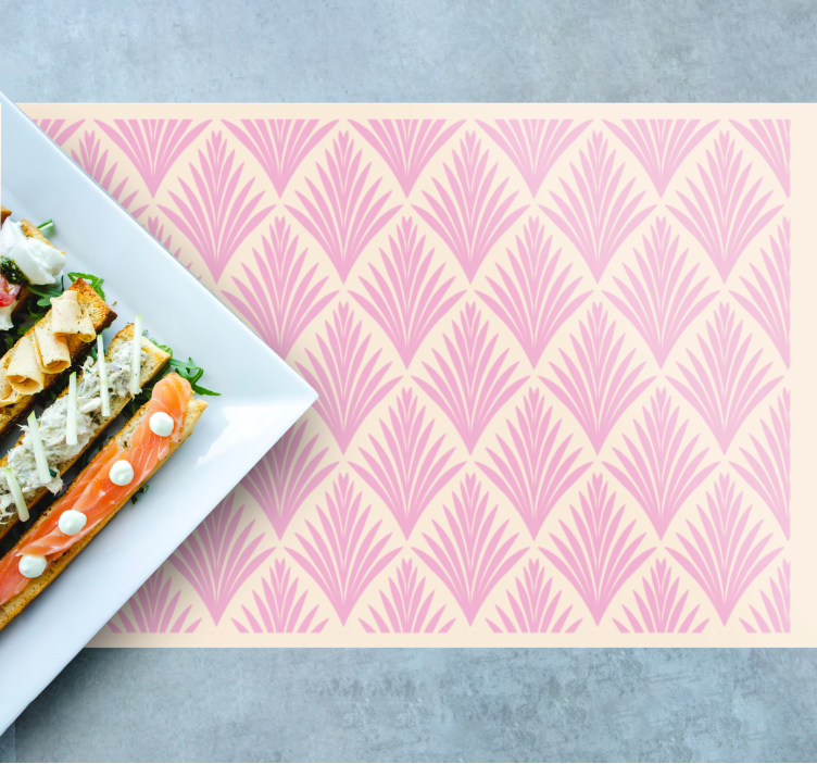 Set de table design bois motif feuilles texturé - TenStickers