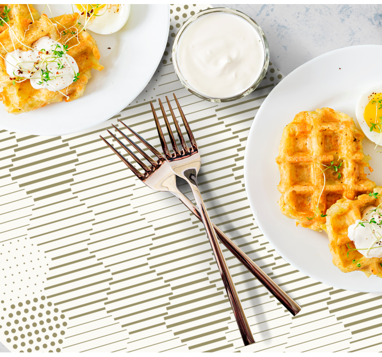 Set de table design bois motif géométrique élégant - TenStickers