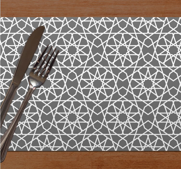 Set de table design bois motif géométrique rectangle - TenStickers