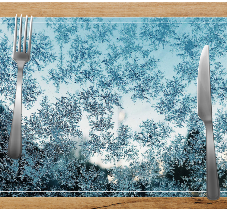 Set de table design bois motif glace givrée - TenStickers