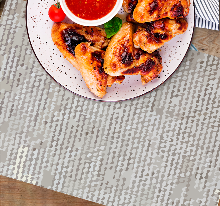 Set de table design bois motif gris texturé - TenStickers