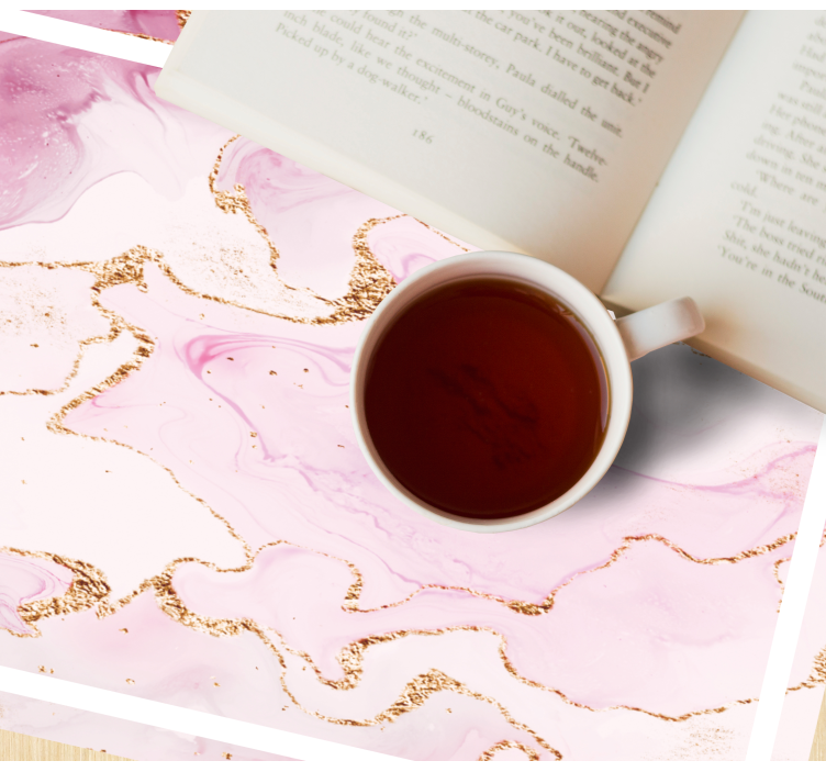 Set de table design bois motif marbre sophistiqué - TenStickers