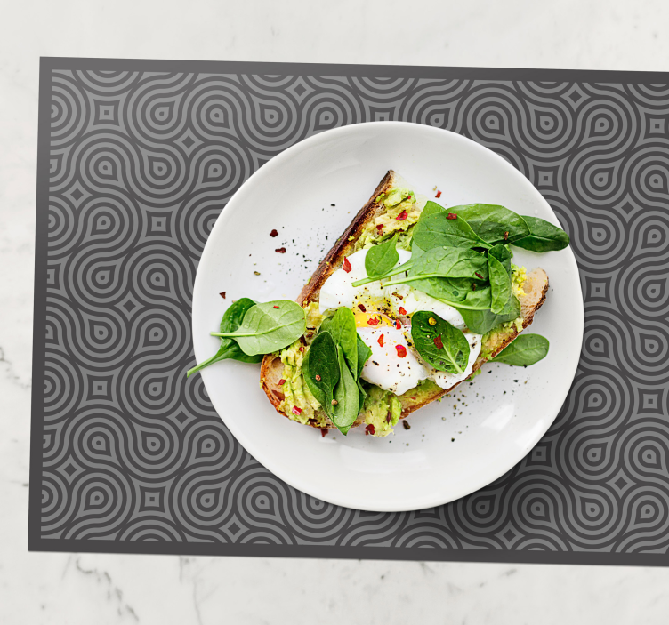 Set de table design bois motif tourbillon abstrait - TenStickers