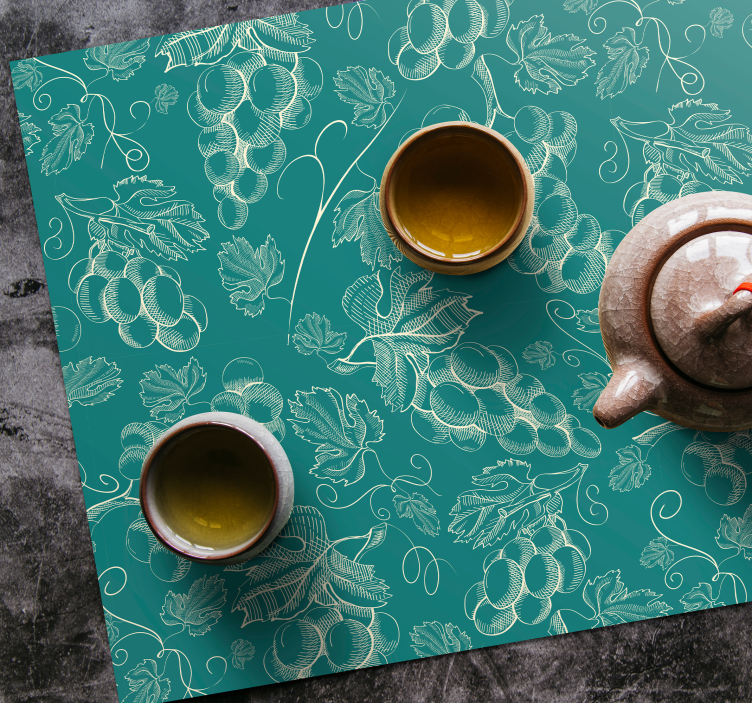 Set de table design bois motif vigne - TenStickers