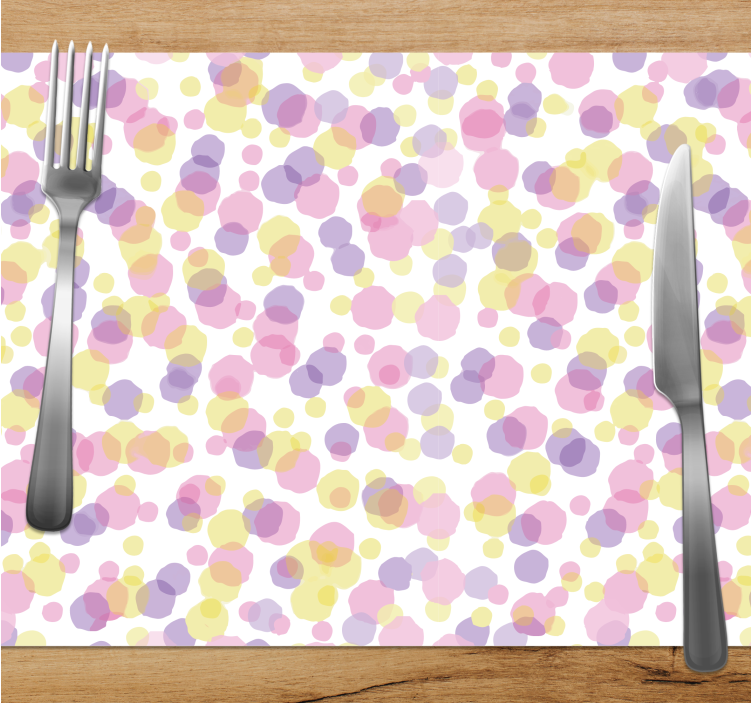 Set de table design bois motifs abstraits colorés - TenStickers