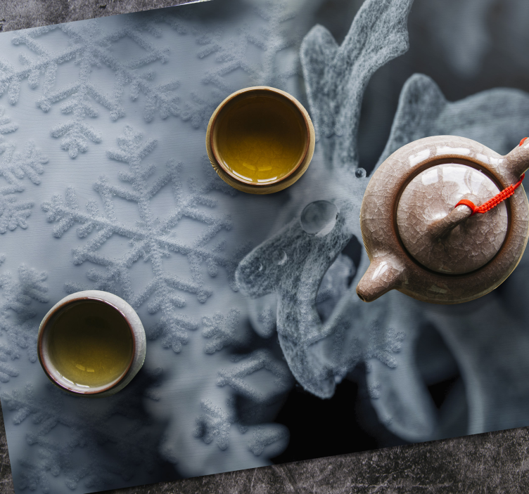 Set de table design bois motifs flocons élégants - TenStickers