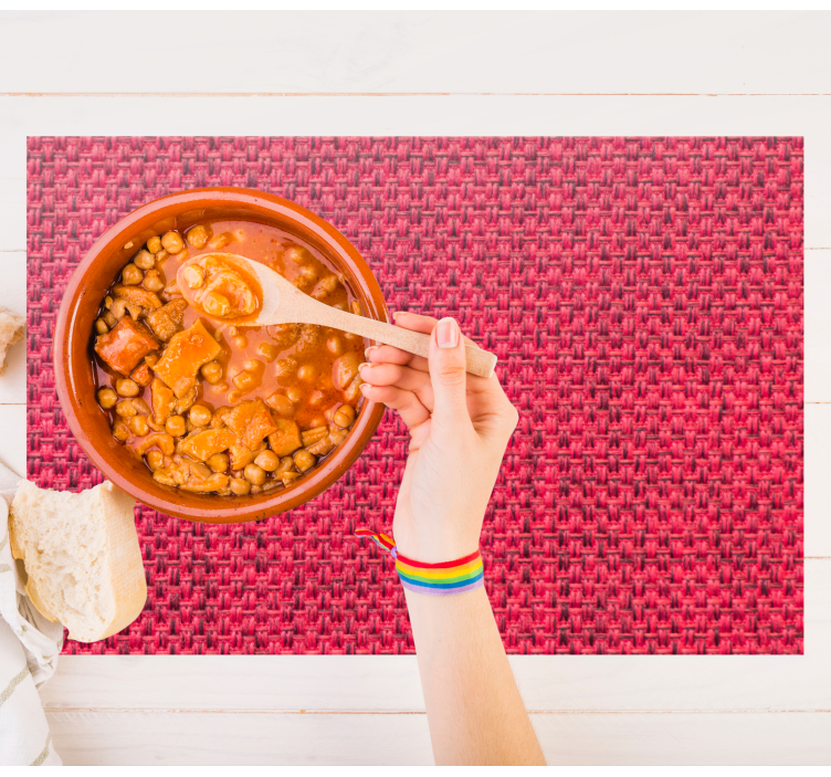 Set de table design bois rouge texturé - TenStickers