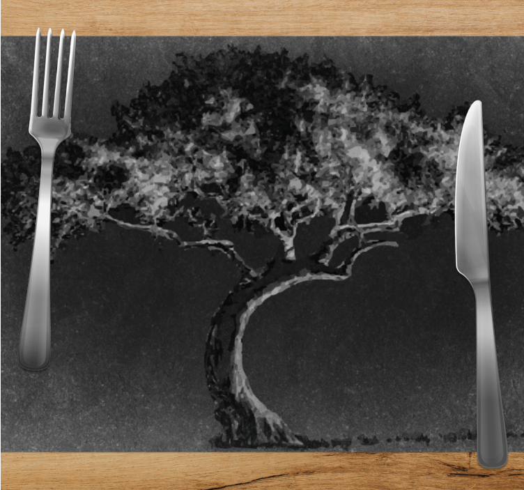 Set de table design bois silhouette d'arbre artistique - TenStickers