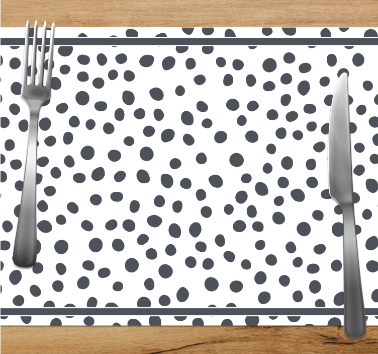 Set de table design bois style pois - TenStickers