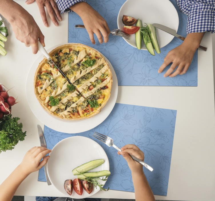 Set de table design bois surface botanique - TenStickers