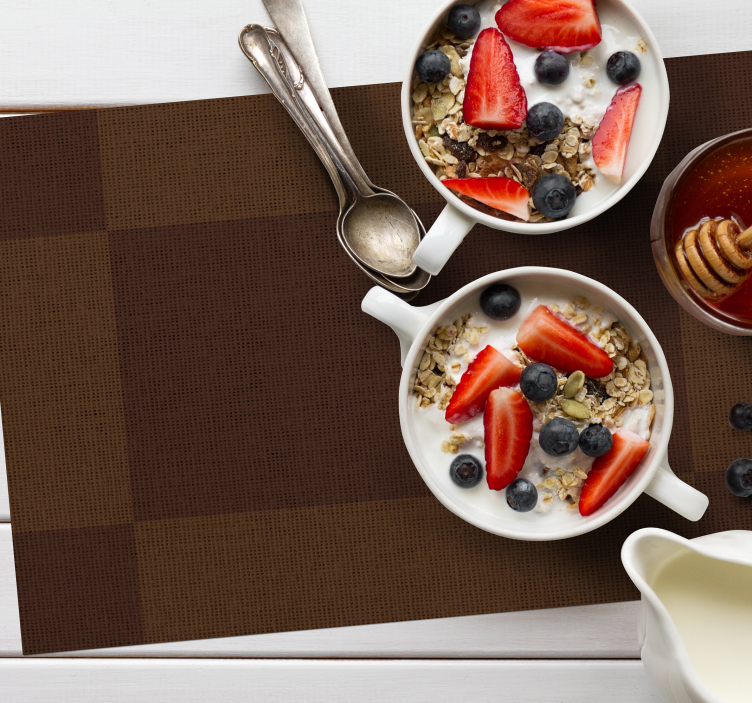 Set de table design bois surface brune texturée - TenStickers