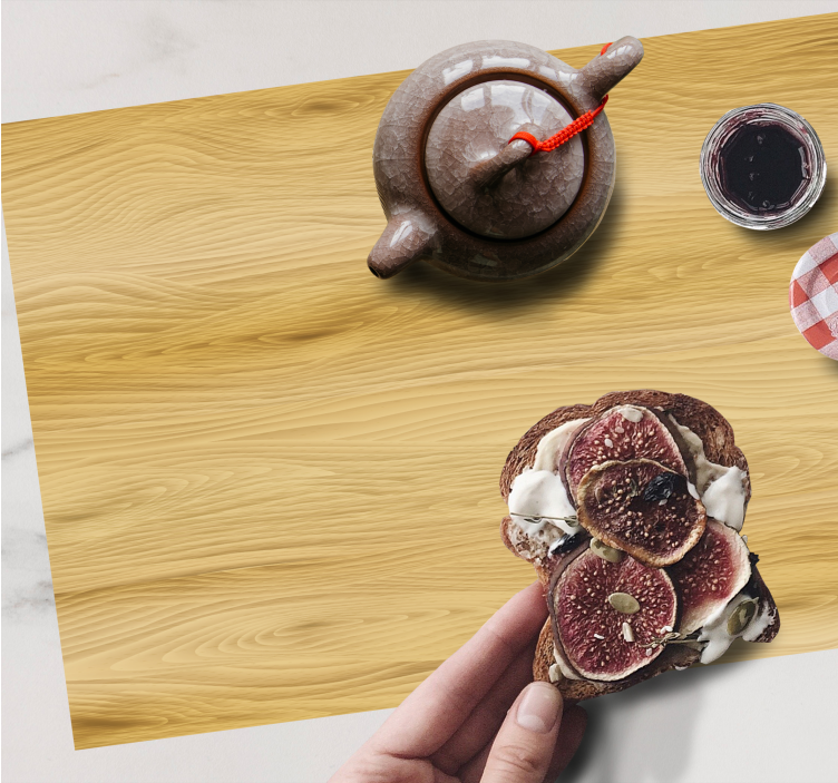 Set de table design bois surface en bois naturel - TenStickers