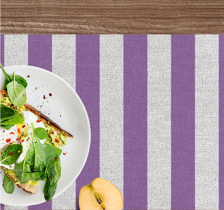 Set de table design bois surface rayée violette - TenStickers
