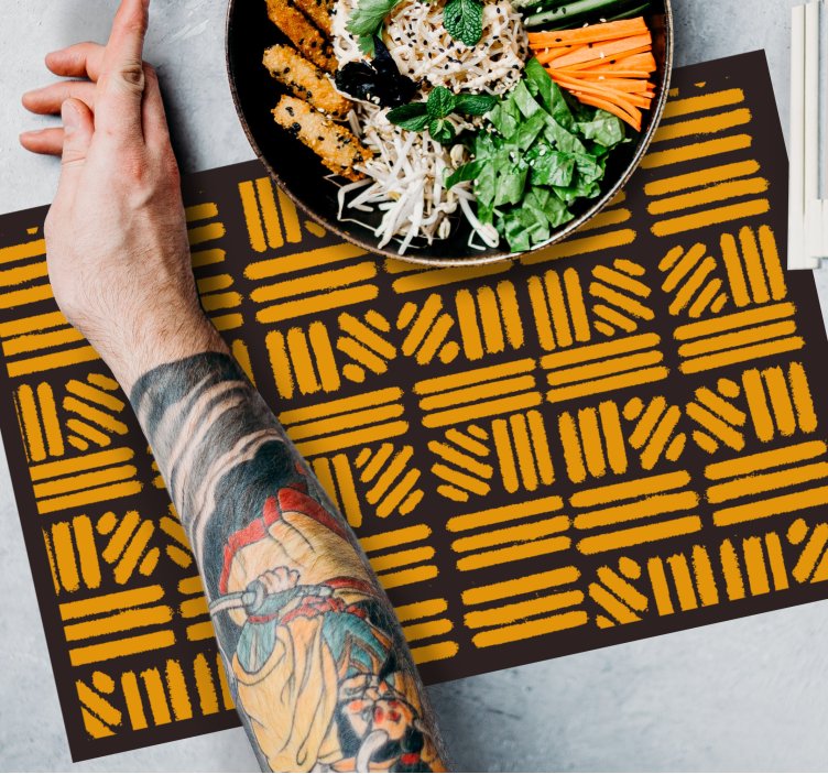 Set de table design bois surface texturée décorative - TenStickers