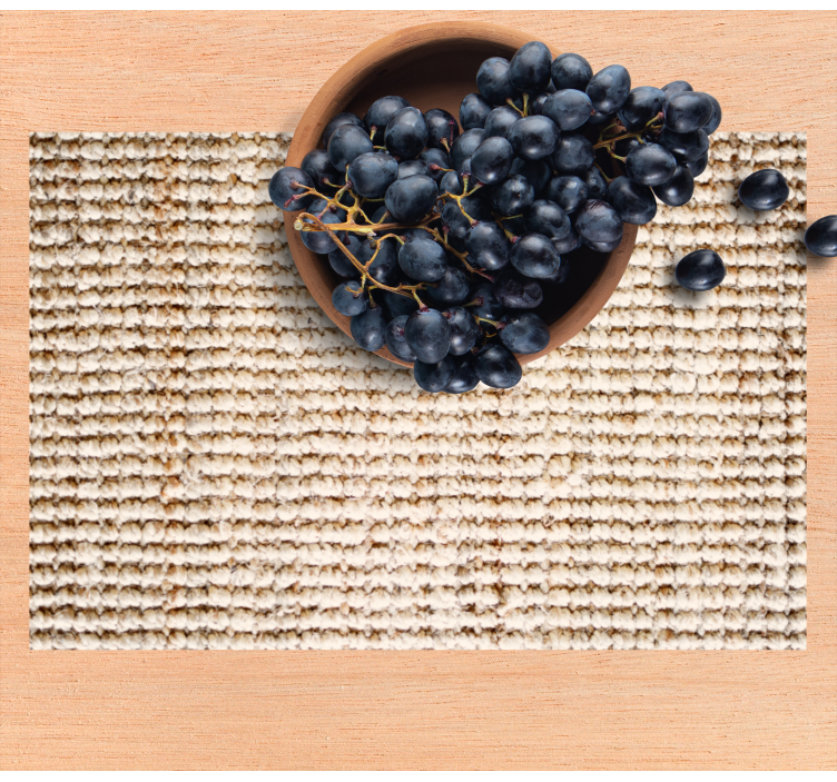 Set de table design bois surface tissée naturelle - TenStickers