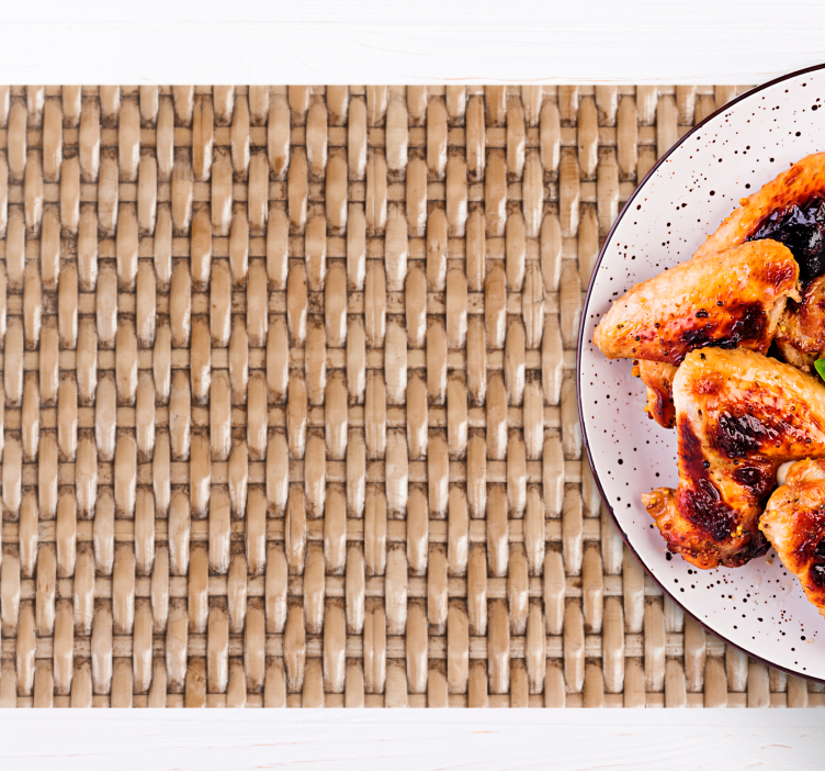 Set de table design bois surface tissée texturée - TenStickers