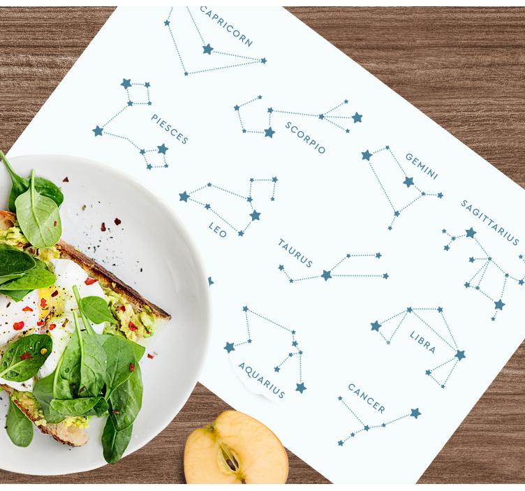 Set de table design citation carte des constellations - TenStickers