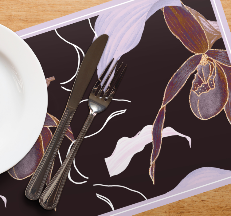 Set de table design élégant motif floral orchidée - TenStickers