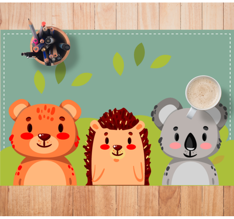Set de table design enfant amis animaux mignons - TenStickers