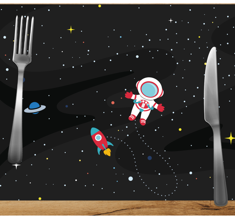Set de table design enfant astronaute et fusée - TenStickers