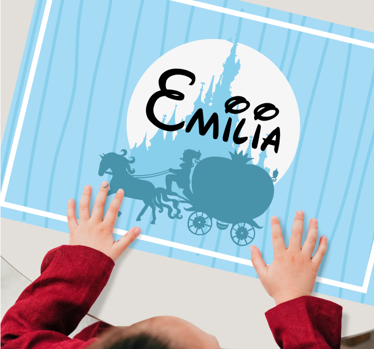 Set de table design enfant carrosse à cheval - TenStickers