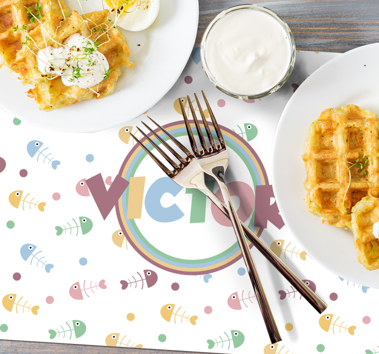 Set de table design enfant concept poisson animé - TenStickers