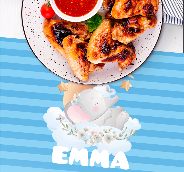 Set de table design enfant Élégant design éléphant - TenStickers