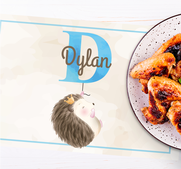 Set de table design enfant hérisson mignon - TenStickers