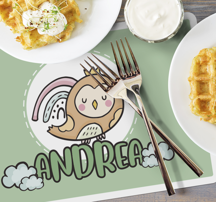 Set de table design enfant hibou mignon - TenStickers
