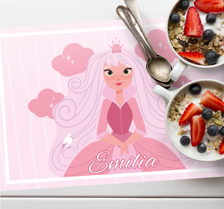 Set de table design enfant illustration de princesse - TenStickers
