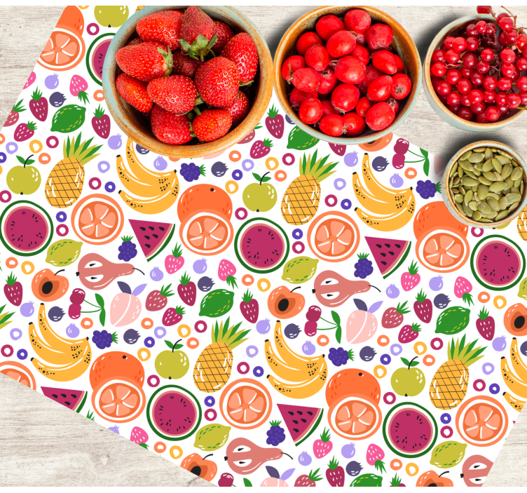 Set de table design enfant imprimé fruits - TenStickers