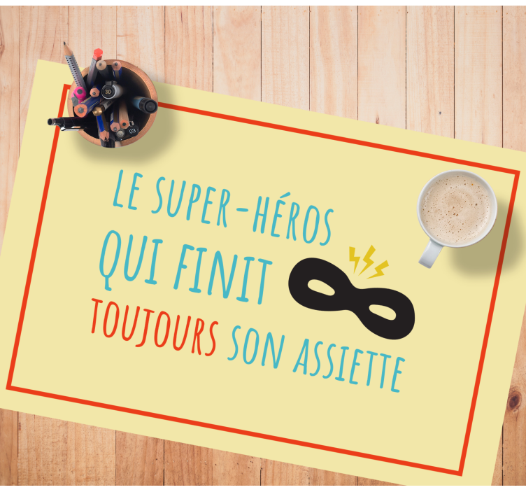 Set de table design enfant inspiration super-héros - TenStickers