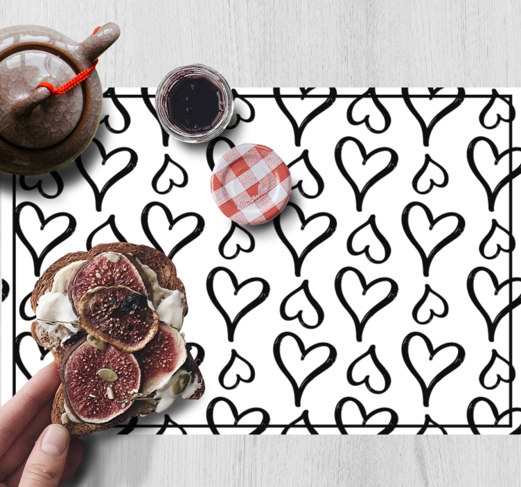 Set de table design enfant motif cœurs ludique - TenStickers