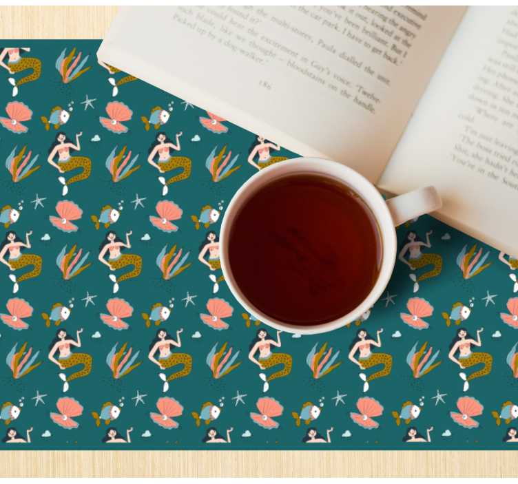 Set de table design enfant motif coquillage sirène - TenStickers