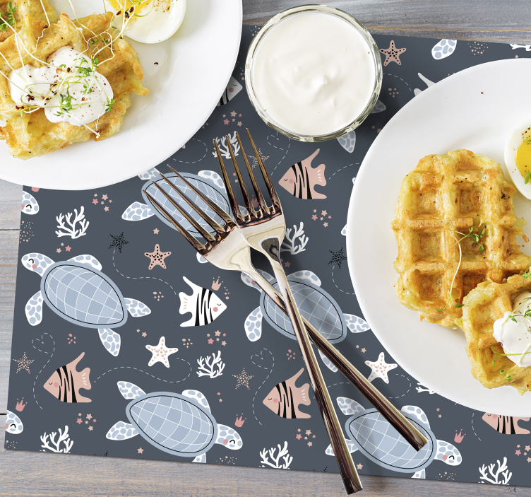 Set de table design enfant motif créatures marines - TenStickers