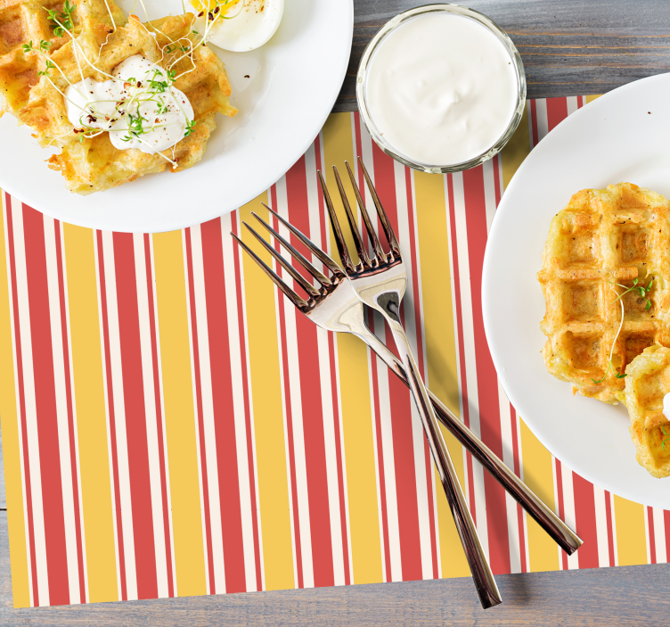 Set de table design enfant motif rayé coloré - TenStickers