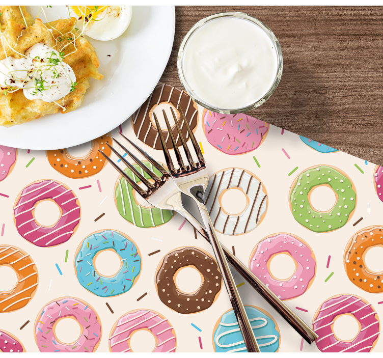 Set de table design enfant motifs de donuts colorés - TenStickers