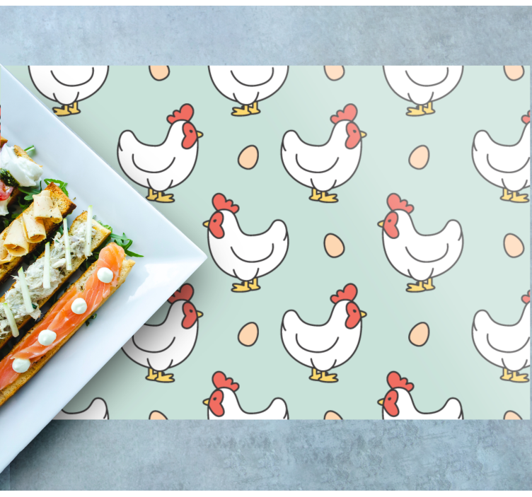 Set de table design enfant motifs de poules ludiques - TenStickers