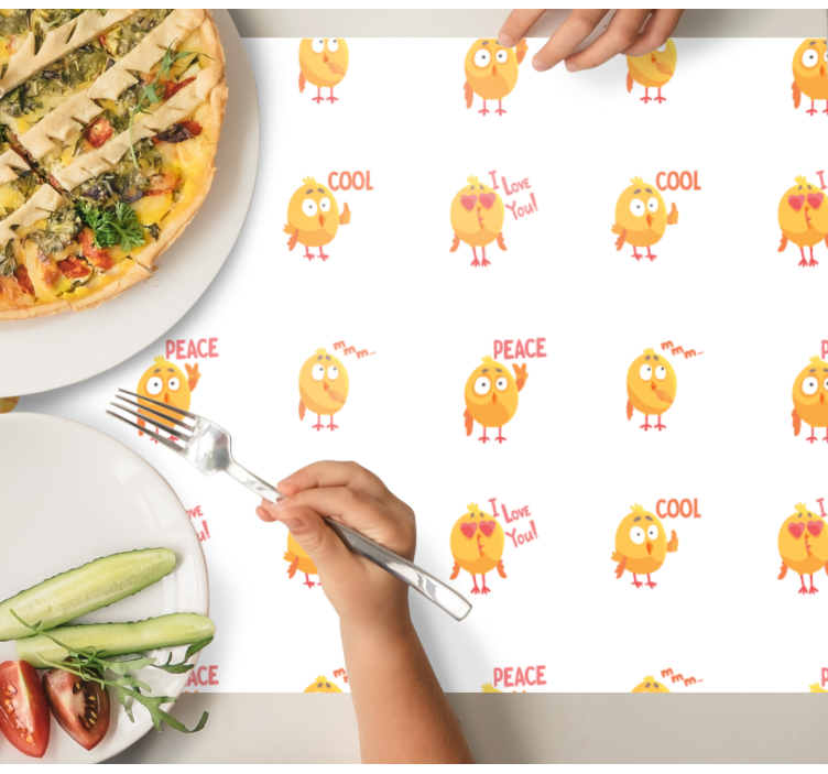 Set de table design enfant motifs de poussins mignons - TenStickers