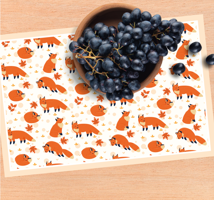 Set de table design enfant motifs de renard joyeux - TenStickers
