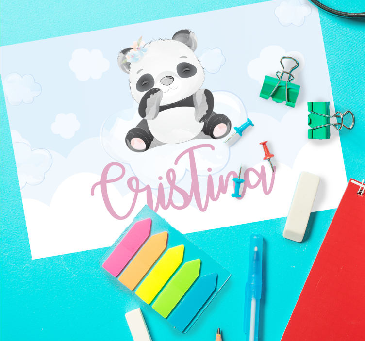 Set de table design enfant personnage panda mignon - TenStickers