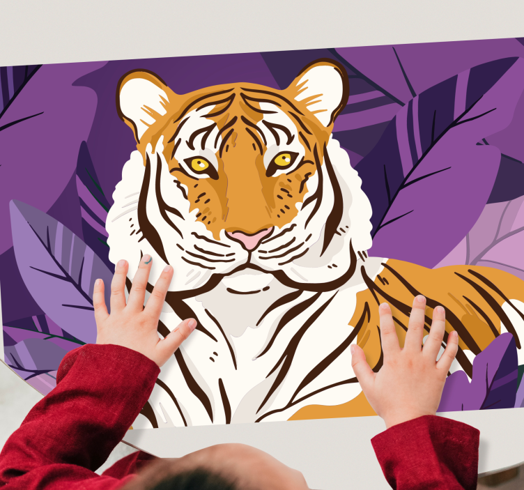 Set de table design enfant portrait de tigre majestueux - TenStickers