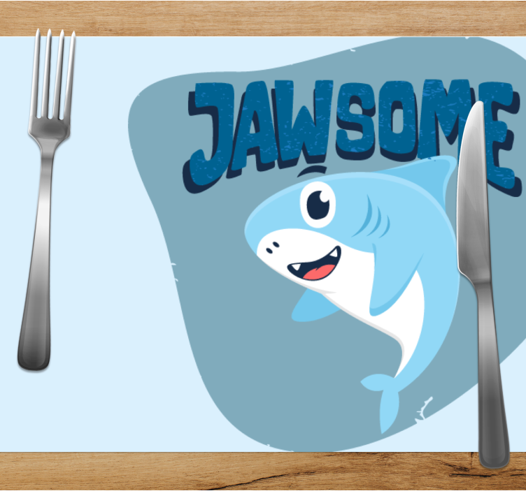 Set de table design enfant requin joyeux - TenStickers