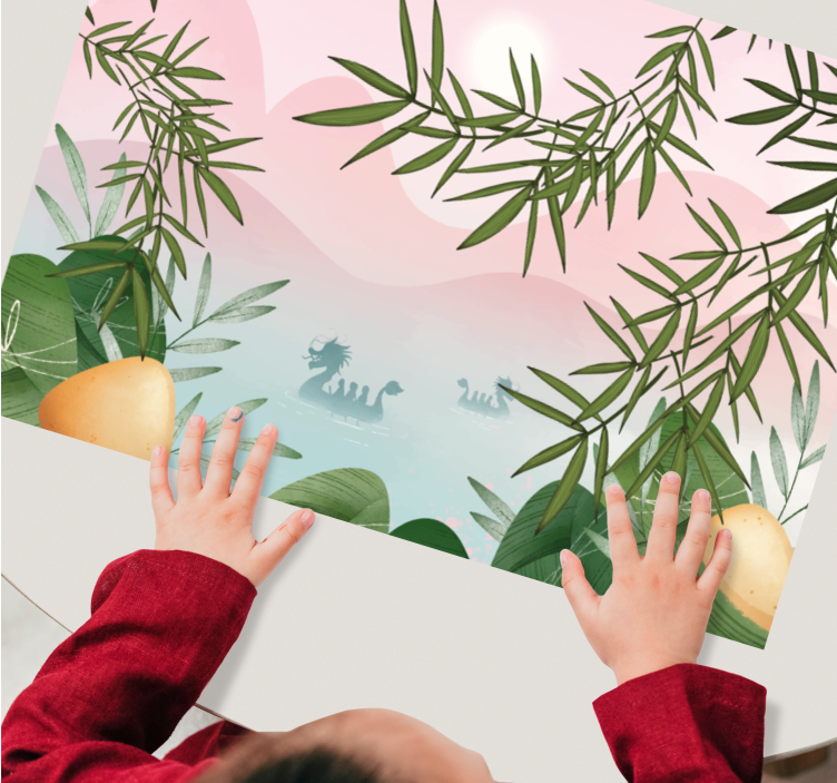 Set de table design enfant scène de jungle enchantée - TenStickers