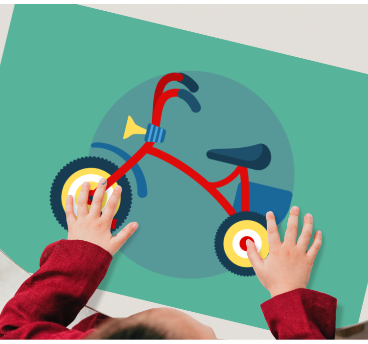 Set de table design enfant tricycle avec klaxon - TenStickers