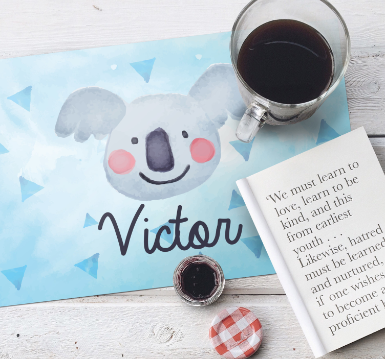 Set de table design enfant visage de koala mignon - TenStickers