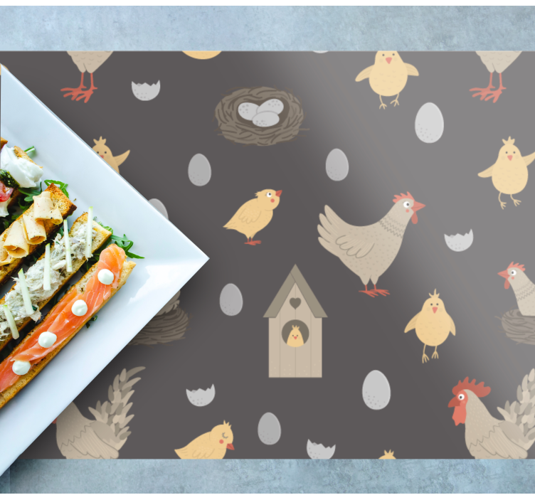 Set de table design enfant volaille de la ferme charmante - TenStickers
