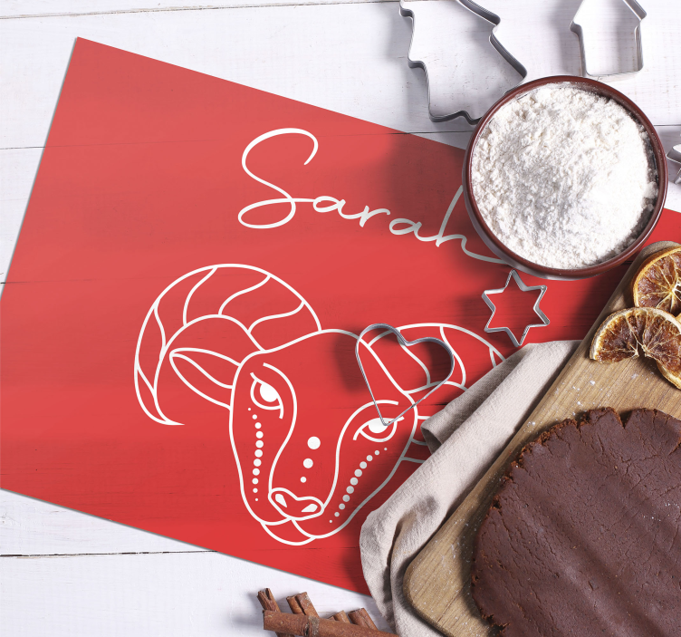 Set de table design illustration de bélier stylisée - TenStickers